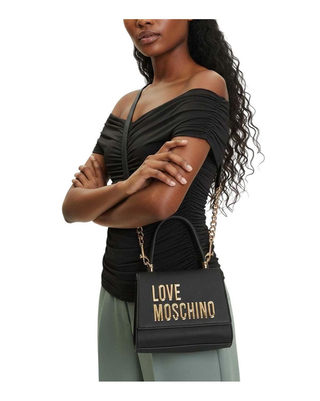 Love Moschino Black Logo Mini Satchel