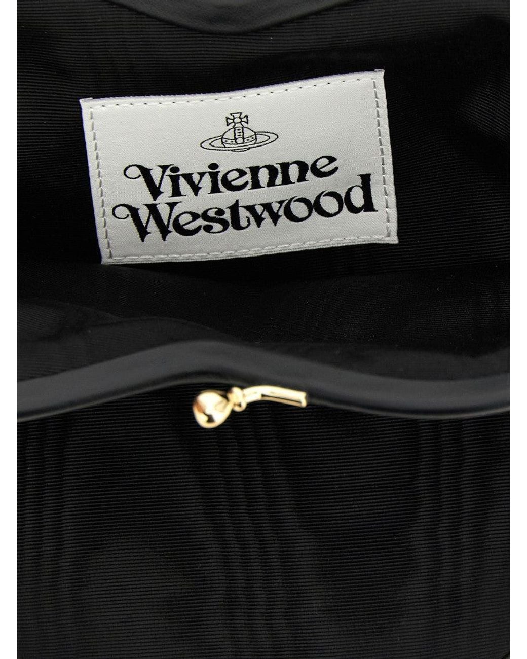 Vivienne Westwood Black Belle Heart Frame Shoulder Bag