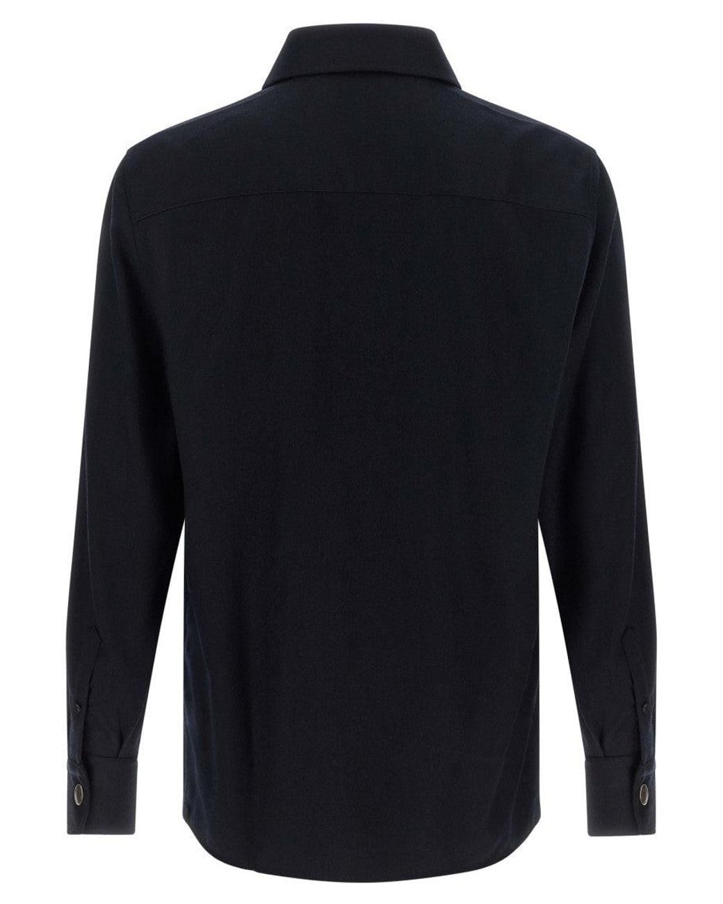 Brunello Cucinelli Blue Regular Overshirt for men