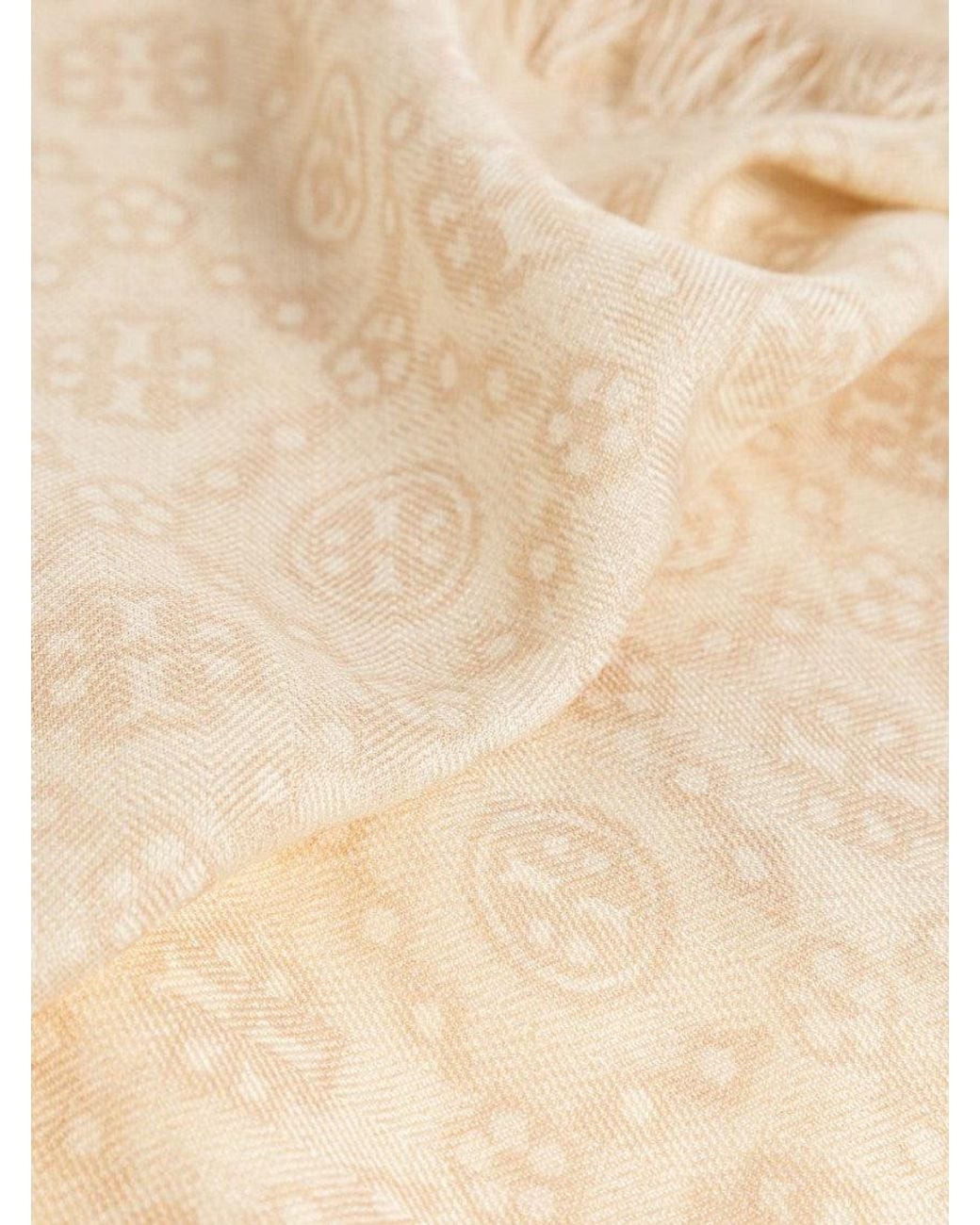 Tory Burch Natural Ivory Signature Scarf