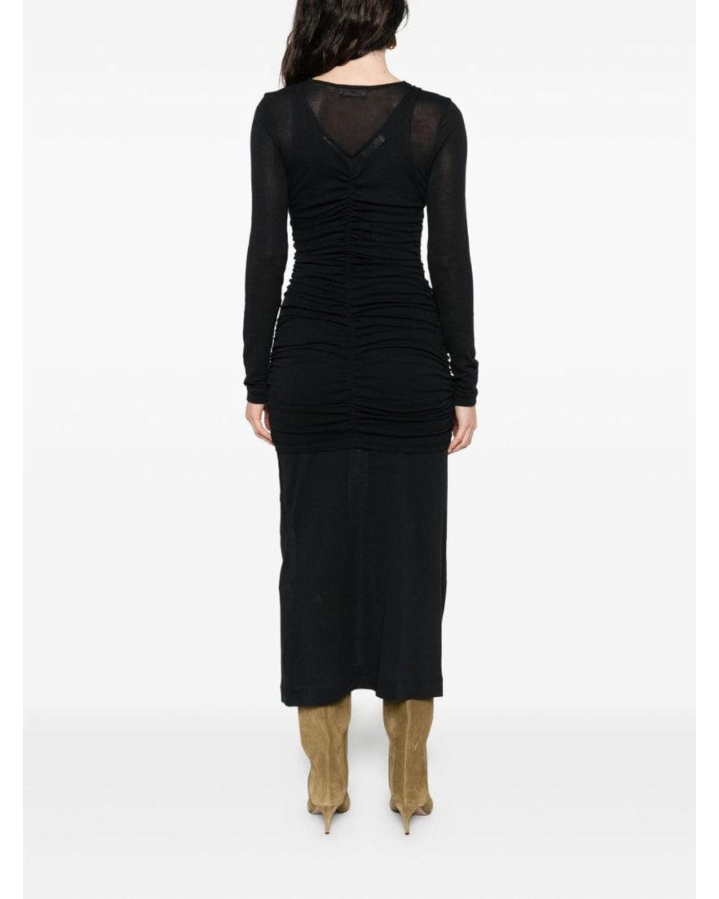 BITE STUDIOS Black Rigel Layered Gathered Dress