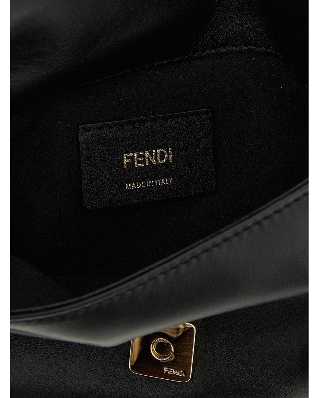 Fendi Black Mamma Baguette Clutch
