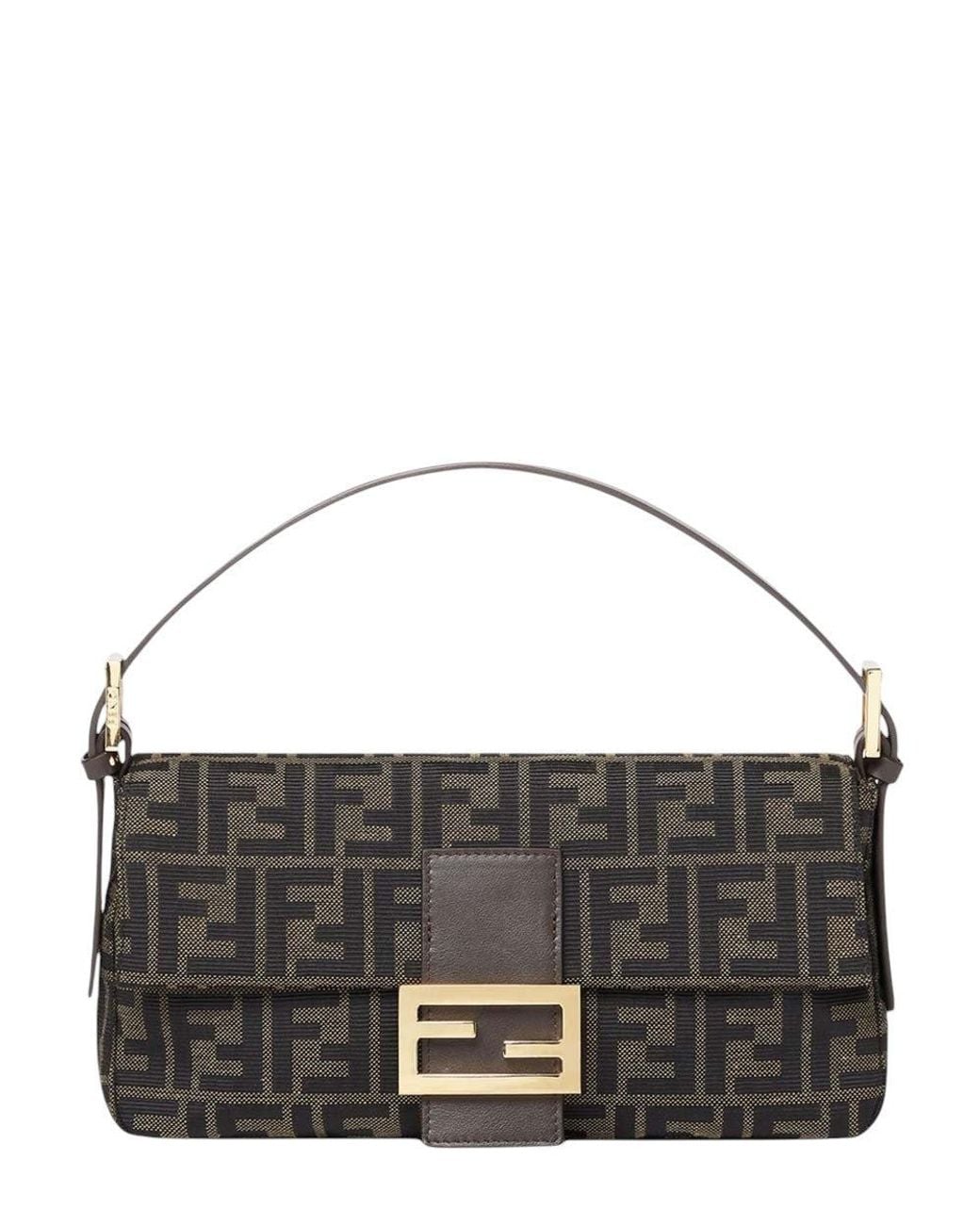 Fendi Black Logo Medium Shoulder Bag