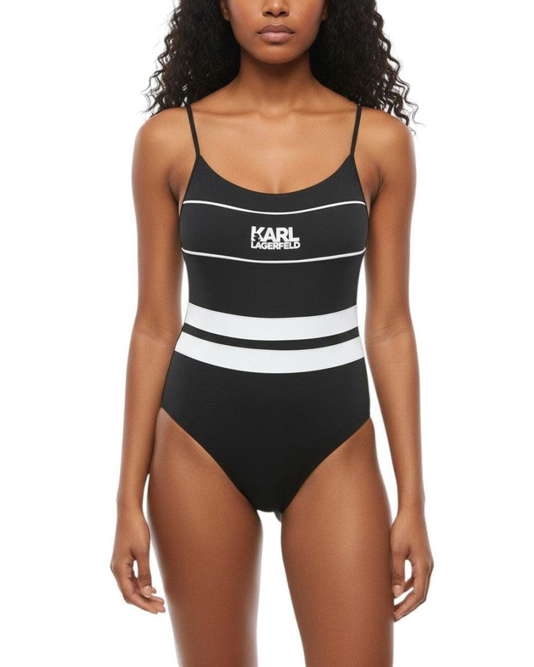 Karl Lagerfeld Blue Stripes Swimwear
