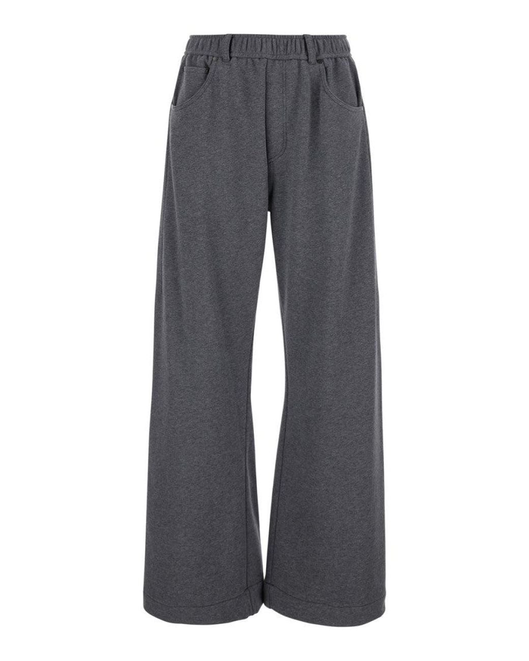 Brunello Cucinelli Gray Relaxed Elasticated Pants