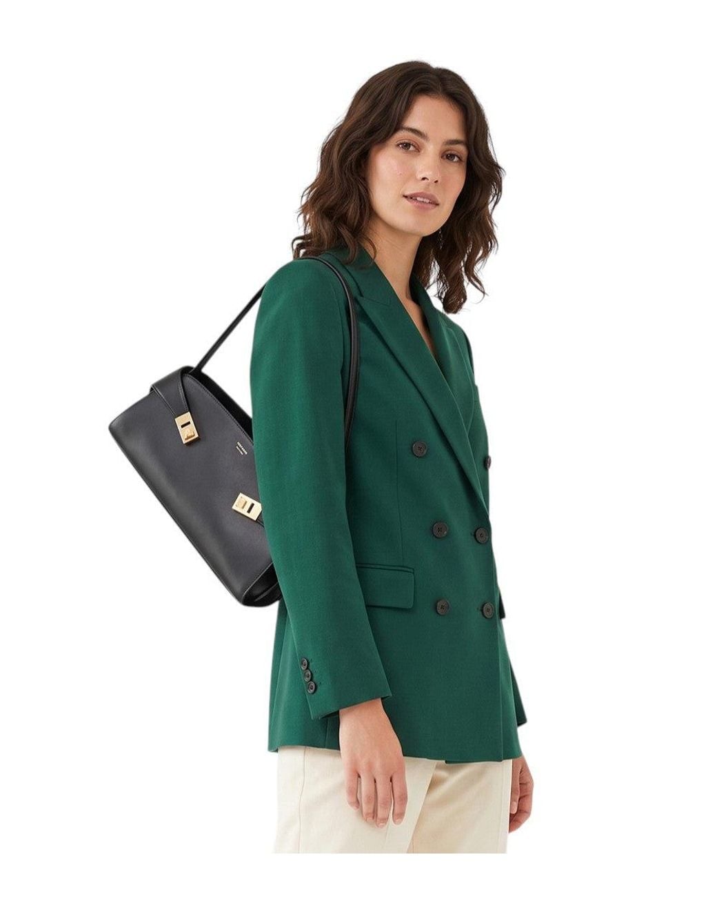 Ferragamo Black Hug East-West Shoulder Bag