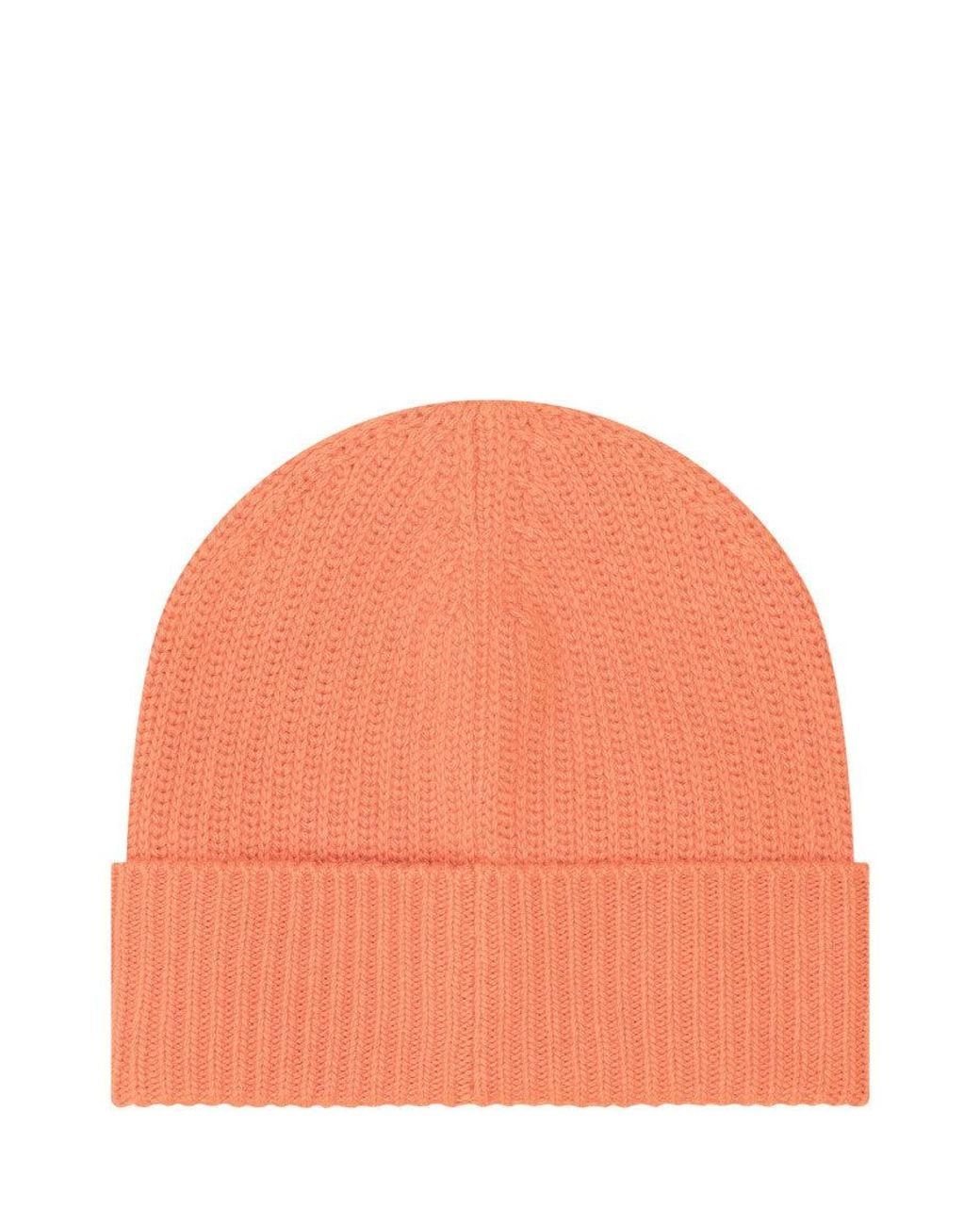 Moncler Orange Logo Beanie Cap for men