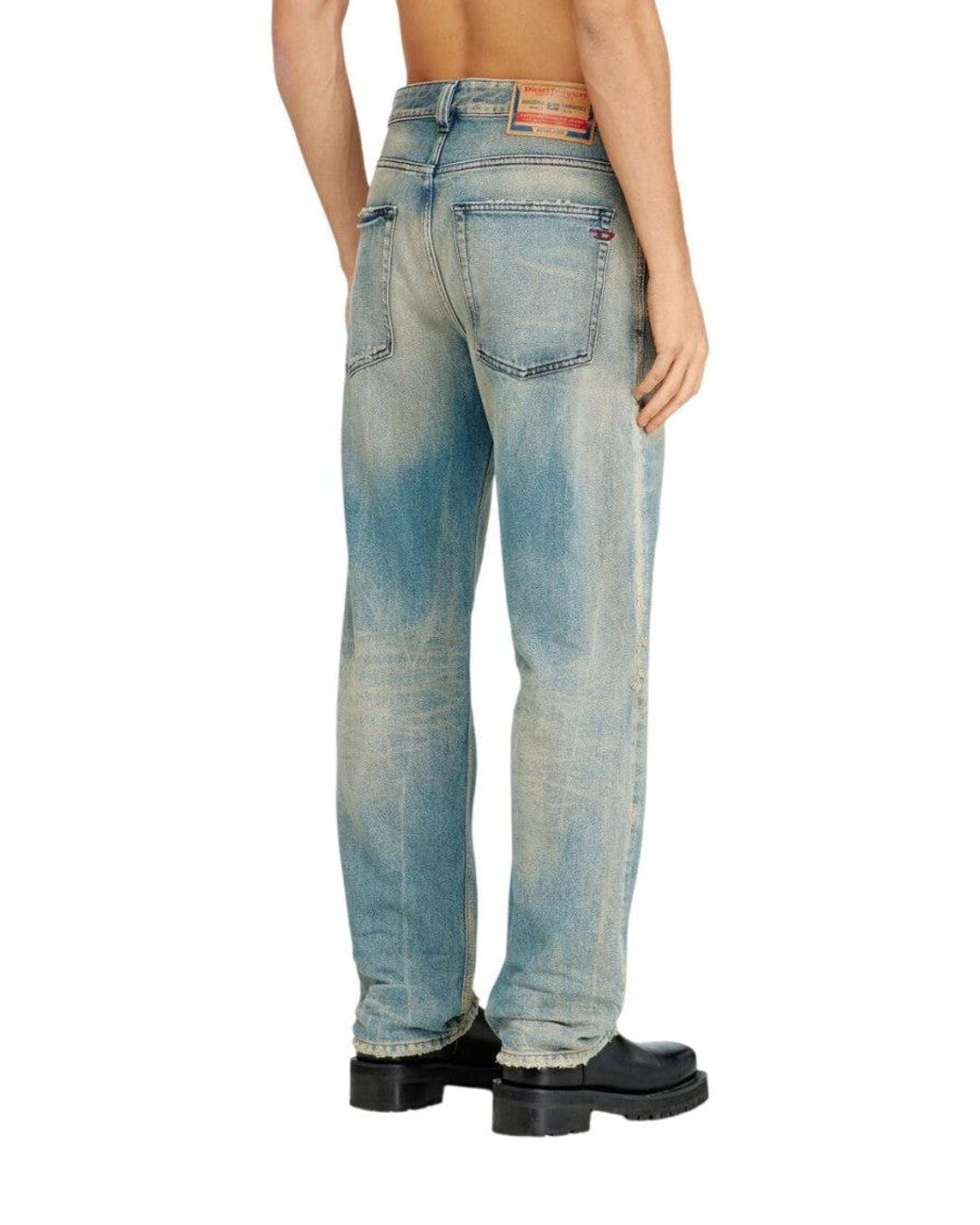 DIESEL Blue Mid Rise Jeans for men