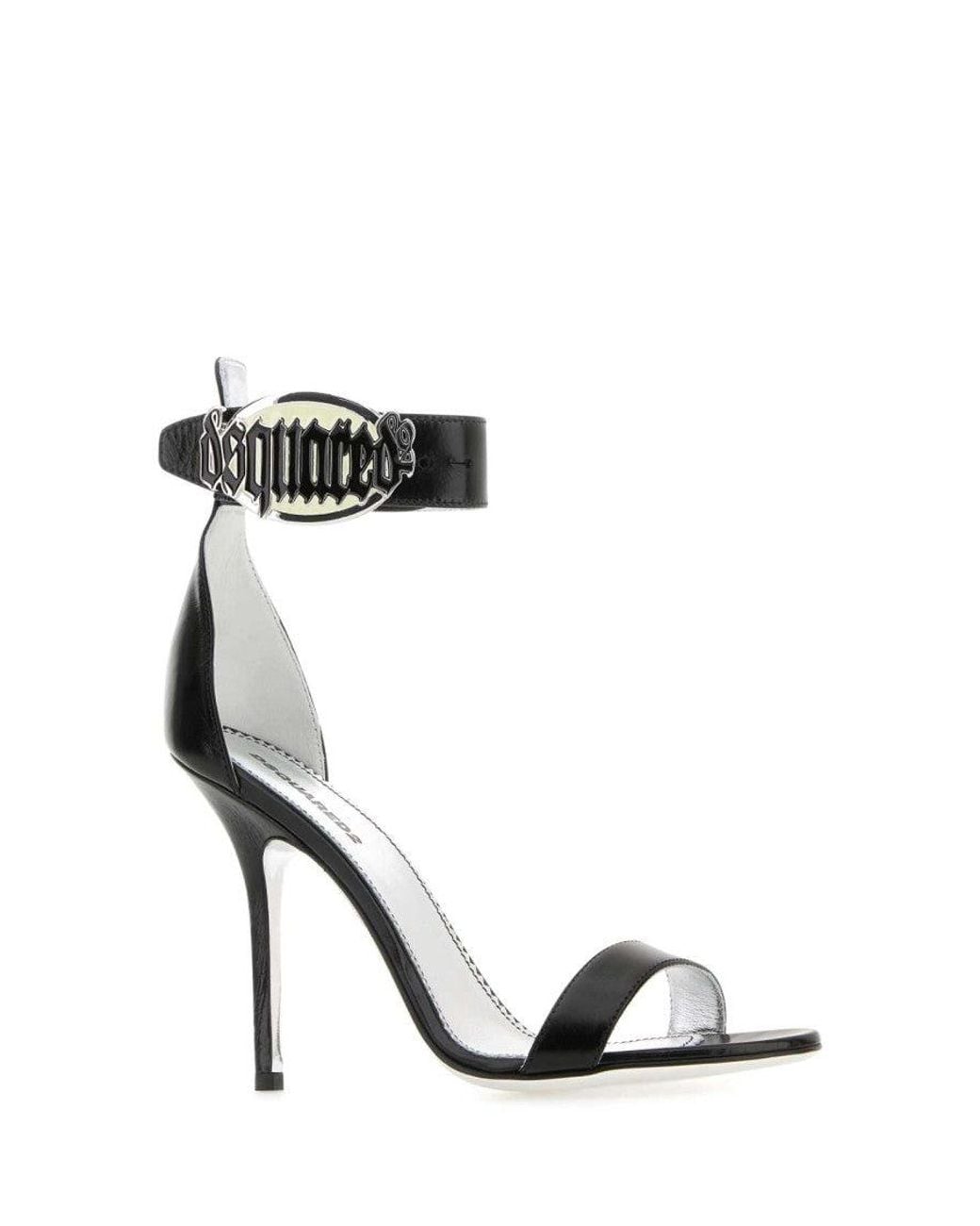 DSquared² Black Dsquared Leather Sandals