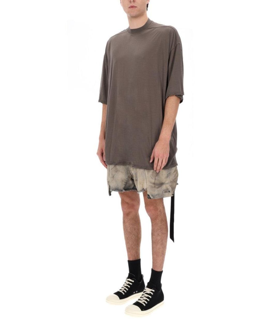 Rick Owens Gray Rick Owens Drkshdw Cotton T-Shirt for men