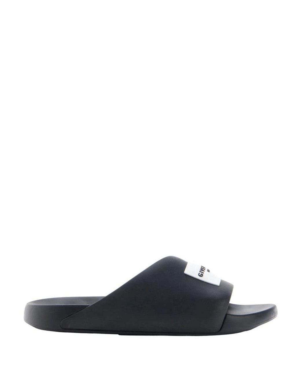 Givenchy White Logo Slides
