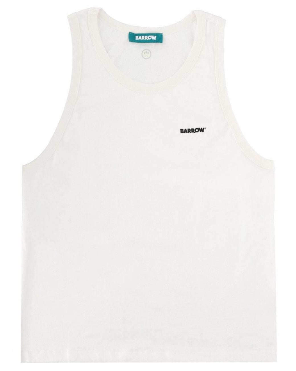 Barrow White Logo Tank Top for men