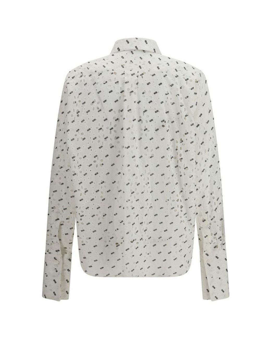 Gcds White Relaxed Logo Shirt