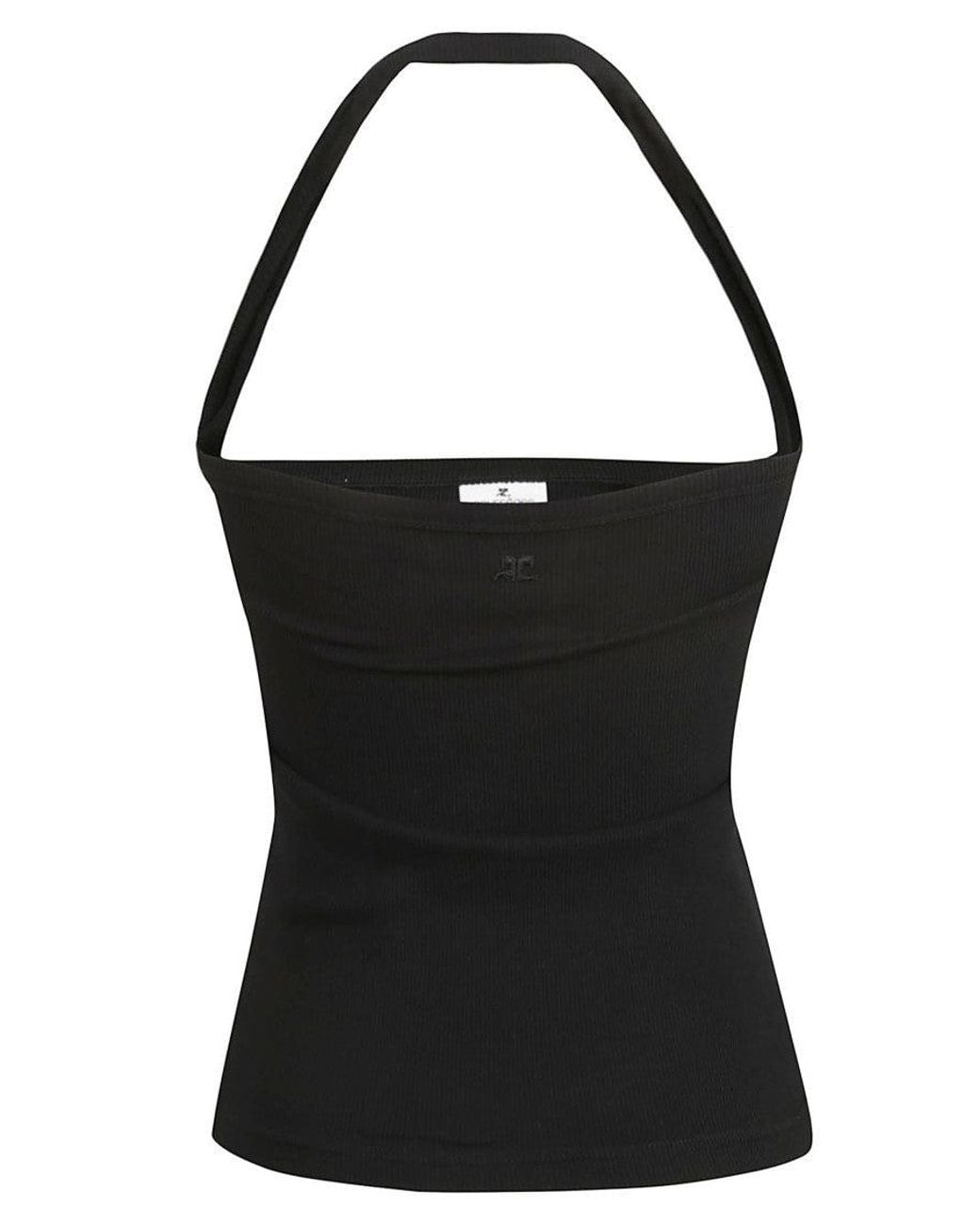 Courreges Black Scoop Neck Top