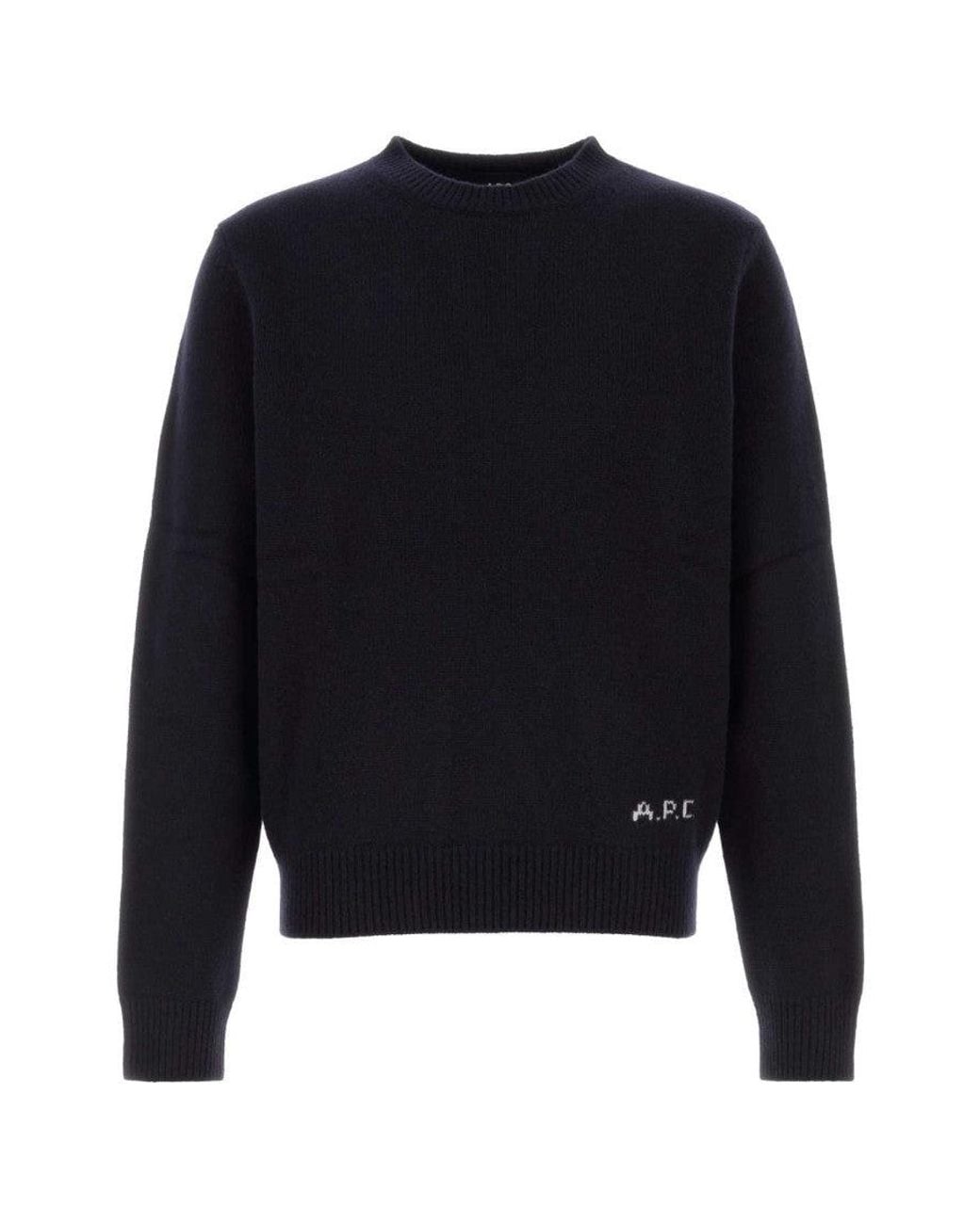 A.P.C. Blue Dark Relaxed Sweaters for men