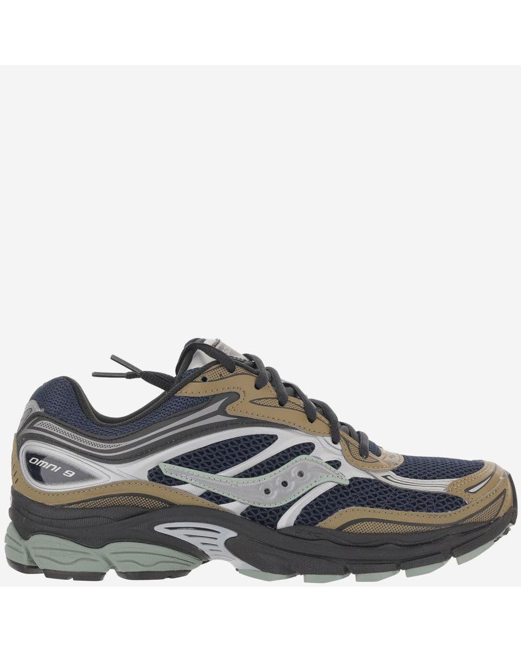 Saucony Gray Round-Toe Sneakers for men