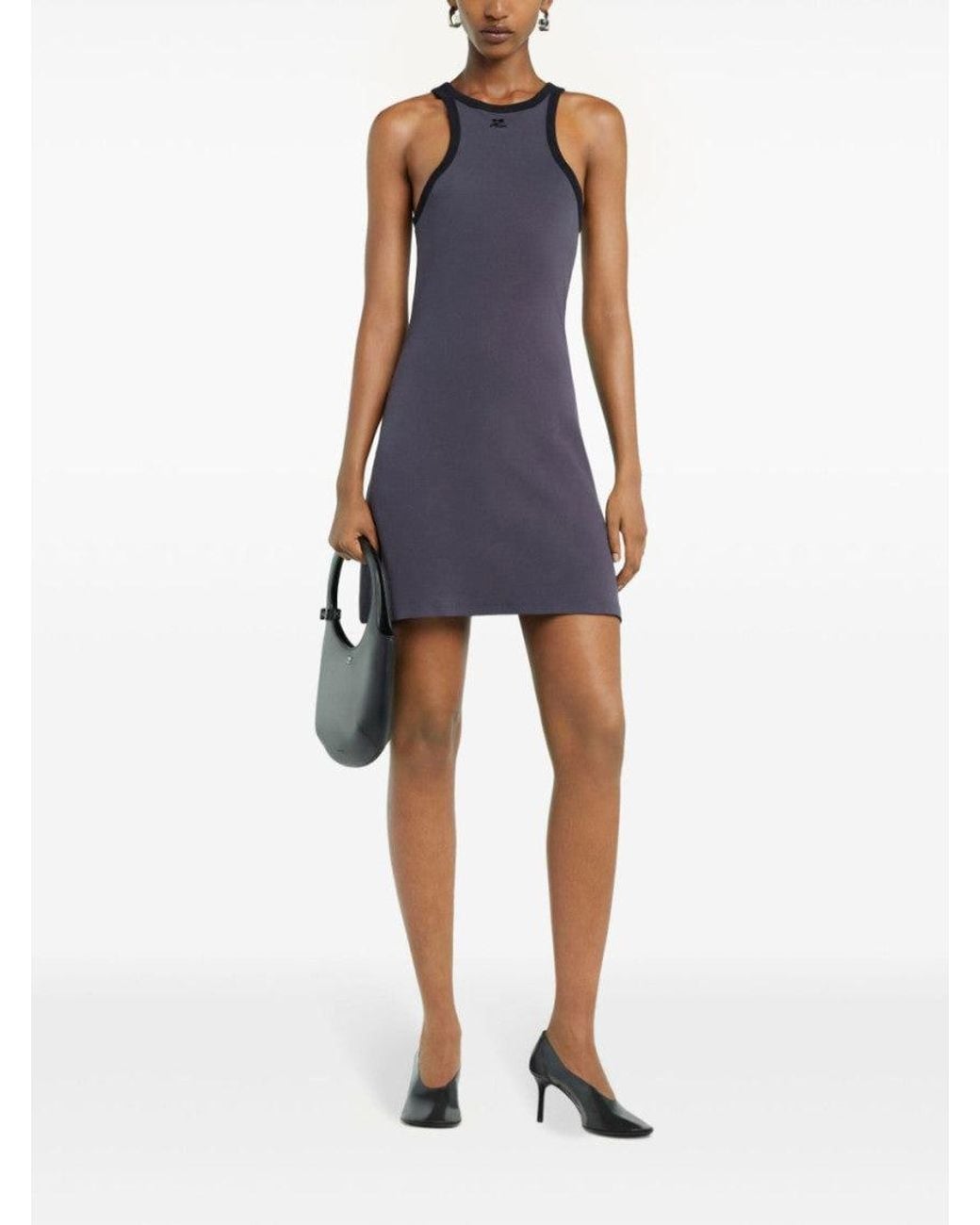Courreges Blue Dark Mini Dress
