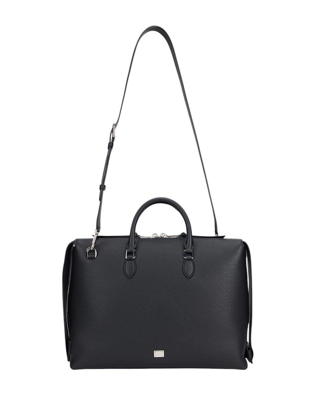 Dolce & Gabbana Black Vittoria Large Briefcase Bag for men