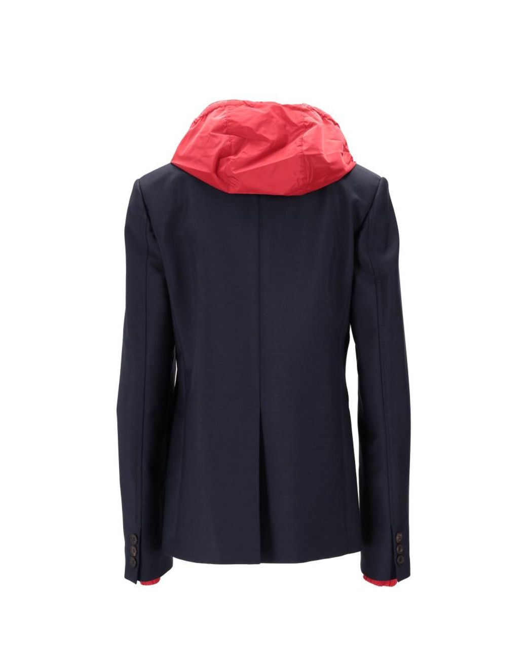 Miu Miu Blue Solid Hood Jacket