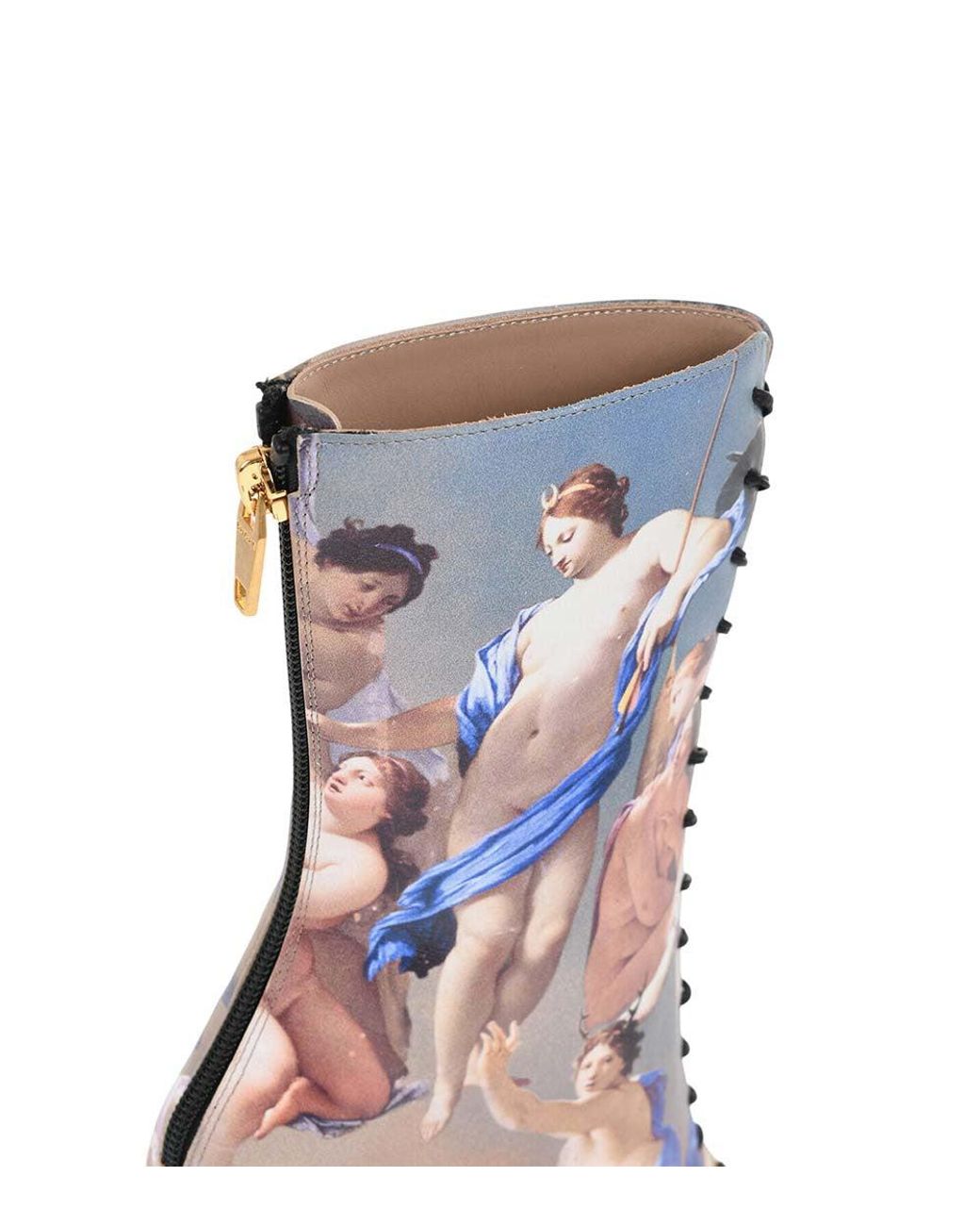 Balmain Multicolor Leather Printed Boots