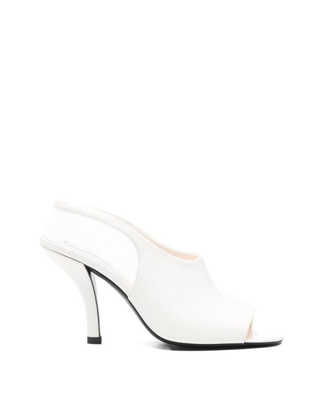 Totême White Slingback Heels