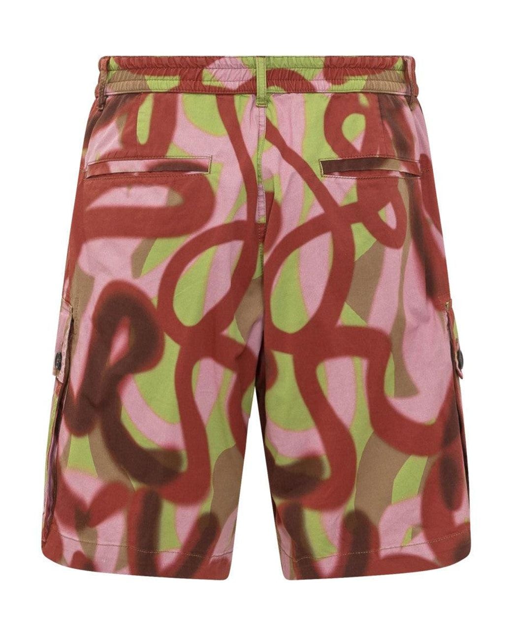 DSquared² Red Abstract Shorts for men