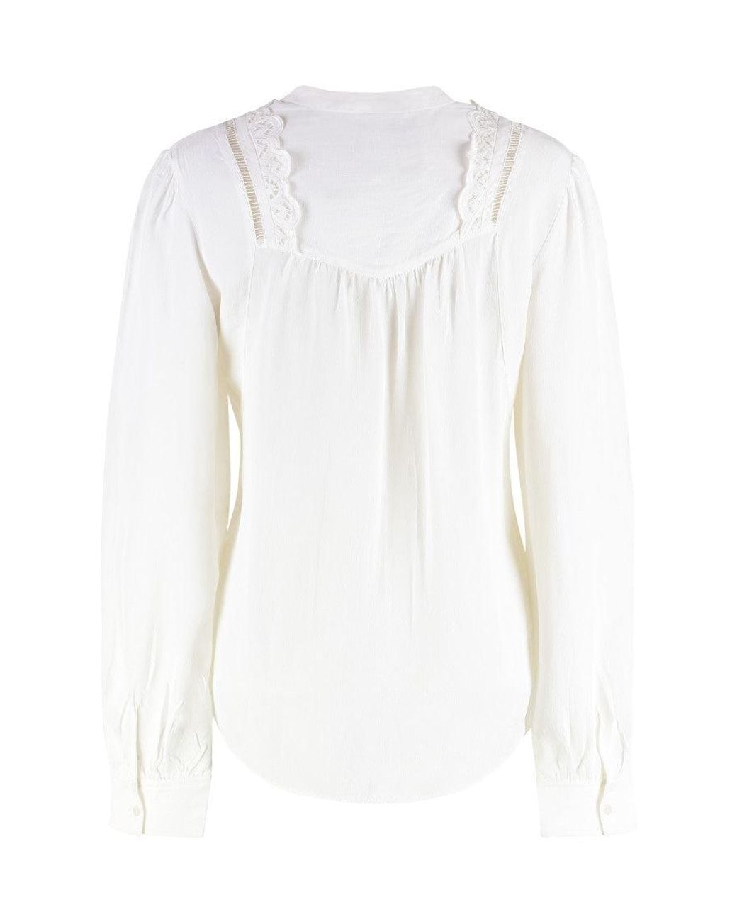 Isabel Marant White Band Collar Top