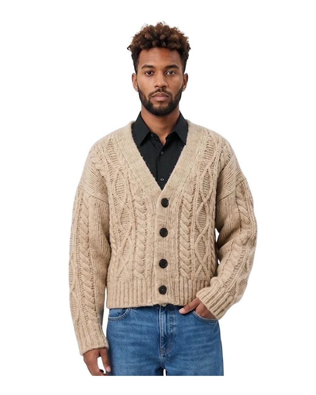 DSquared² Natural V Neck Cardigan for men
