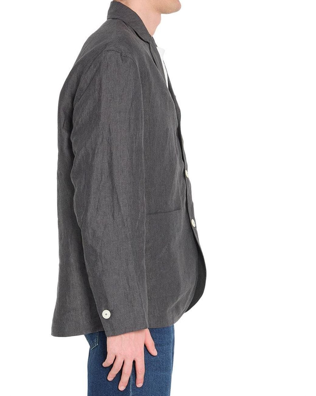 Jacquemus Gray Notched Lapel Blazer for men