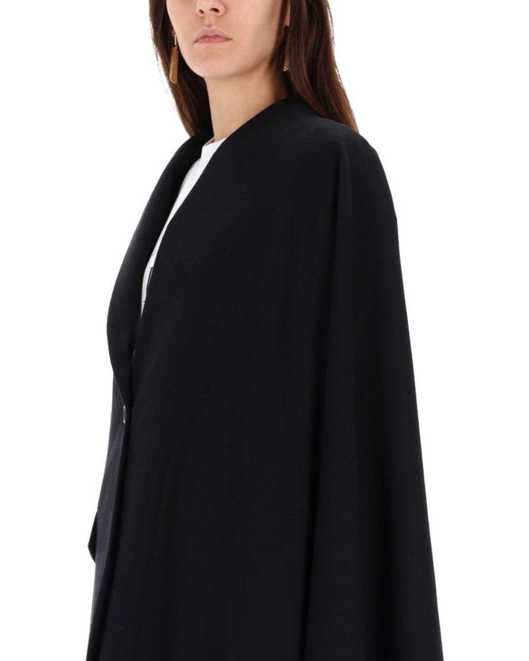 Moschino Black Solid Notched Lapel Jacket