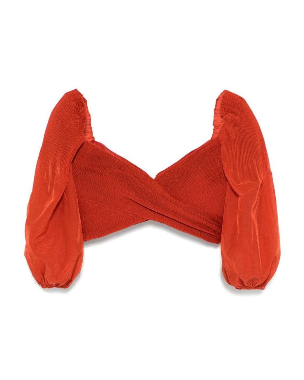 Zimmermann Red Pleated Top