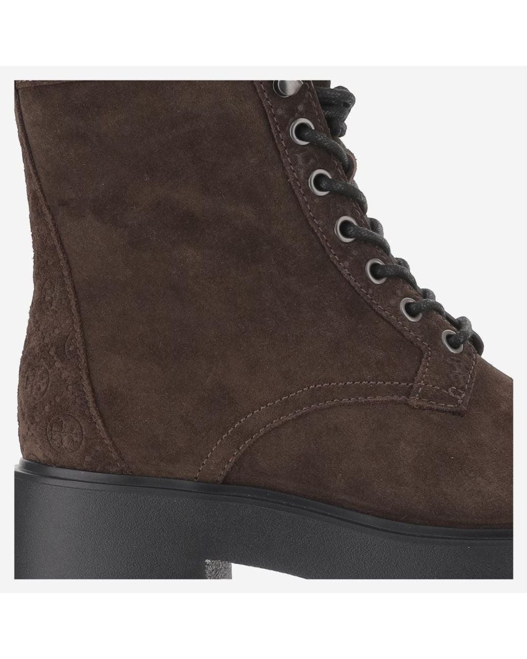 Tory Burch Brown Lace Up Boots