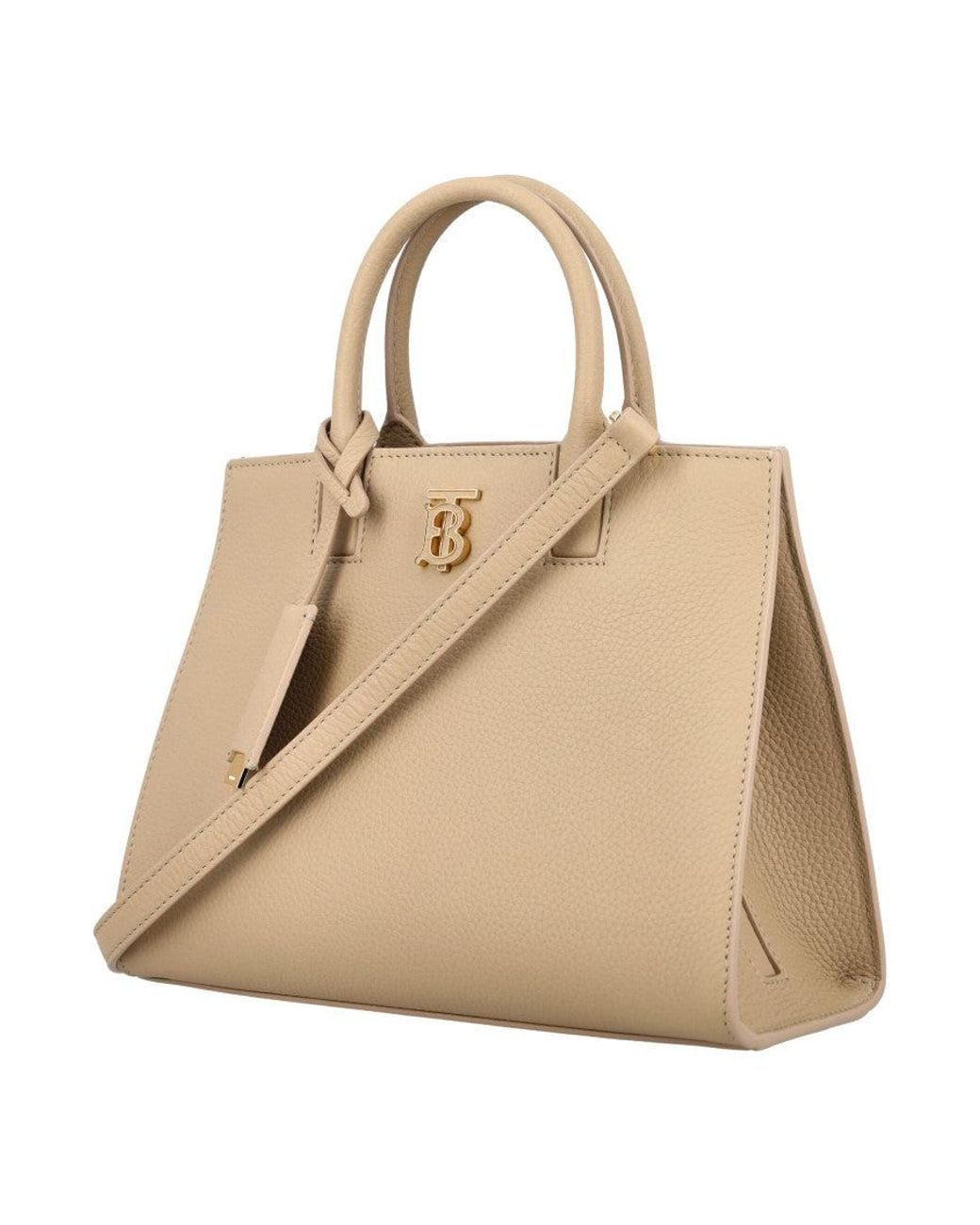 Burberry Natural Frances Leather Satchel Bag