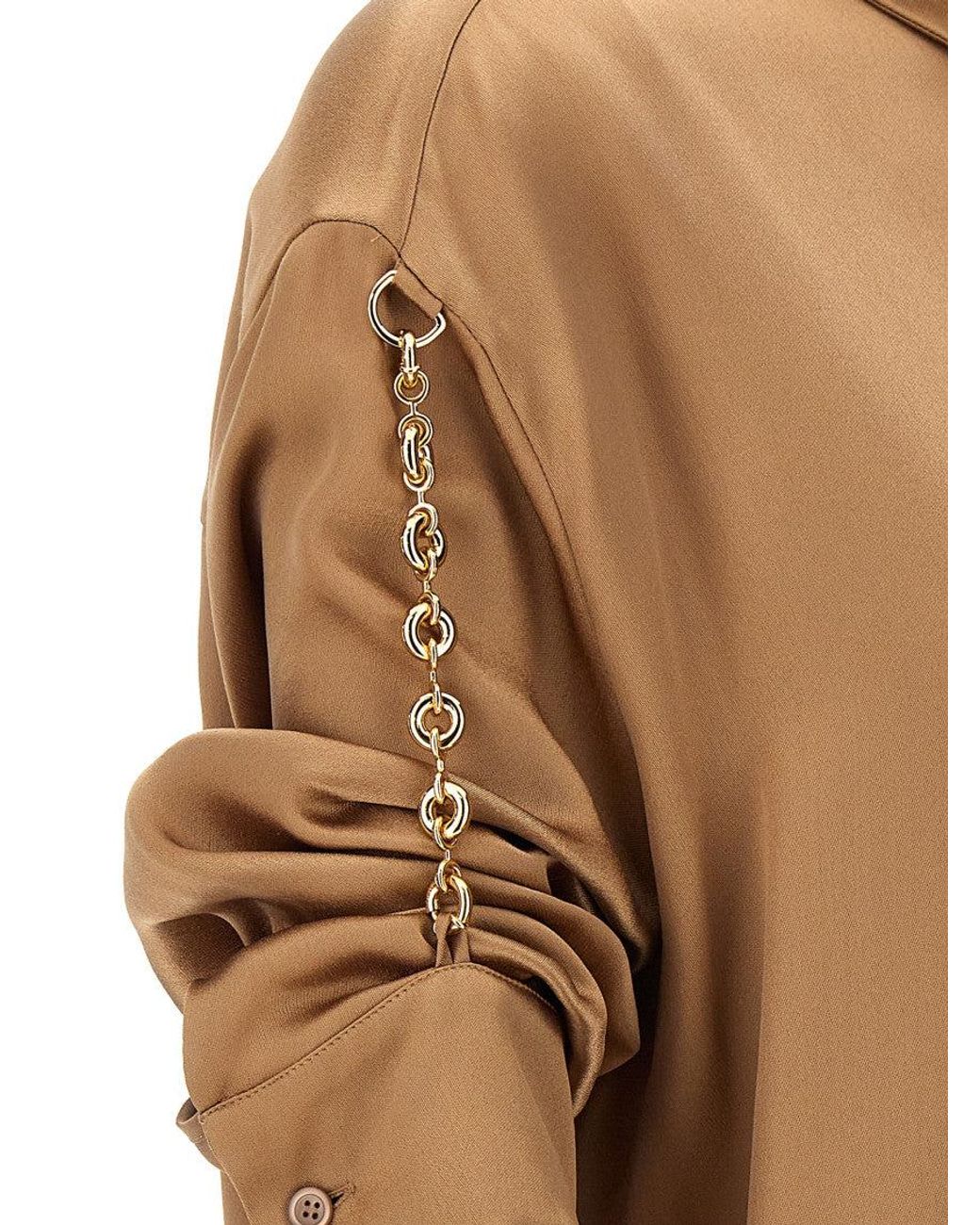 Loewe Brown Chain Chemisier Dress