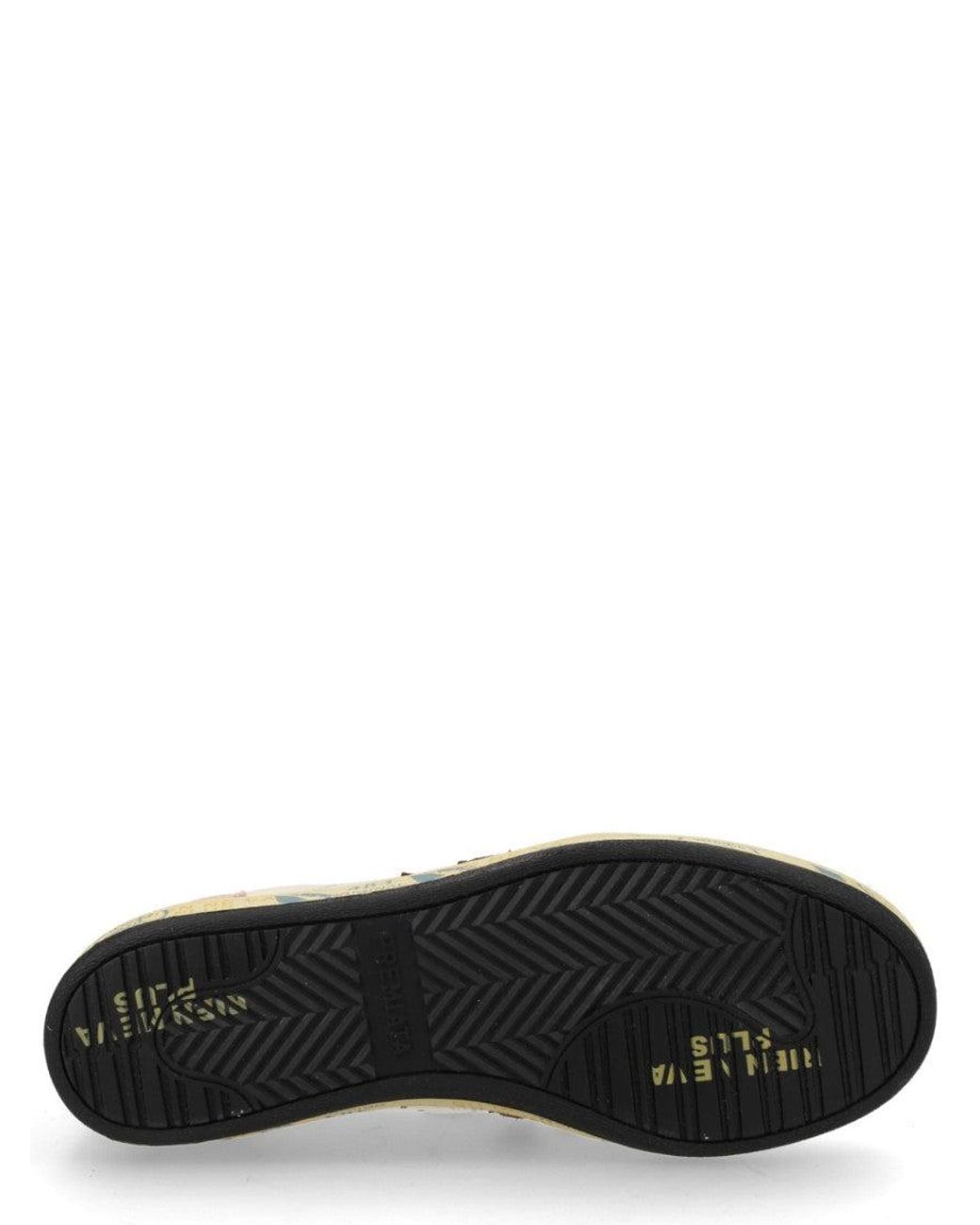 Premiata Natural Basket Clayd Round Toe Sneakers