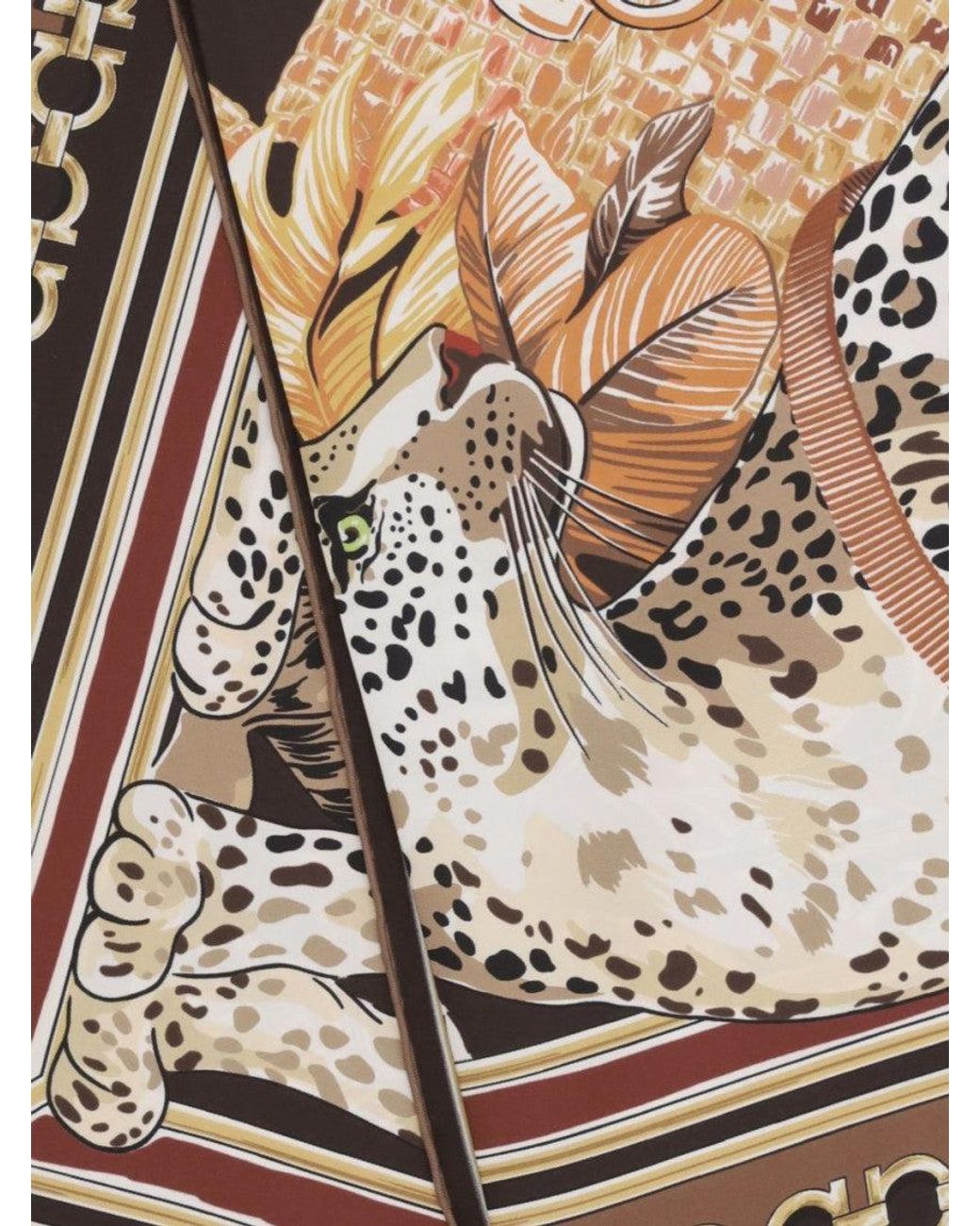 Ferragamo White Animal Print Scarves