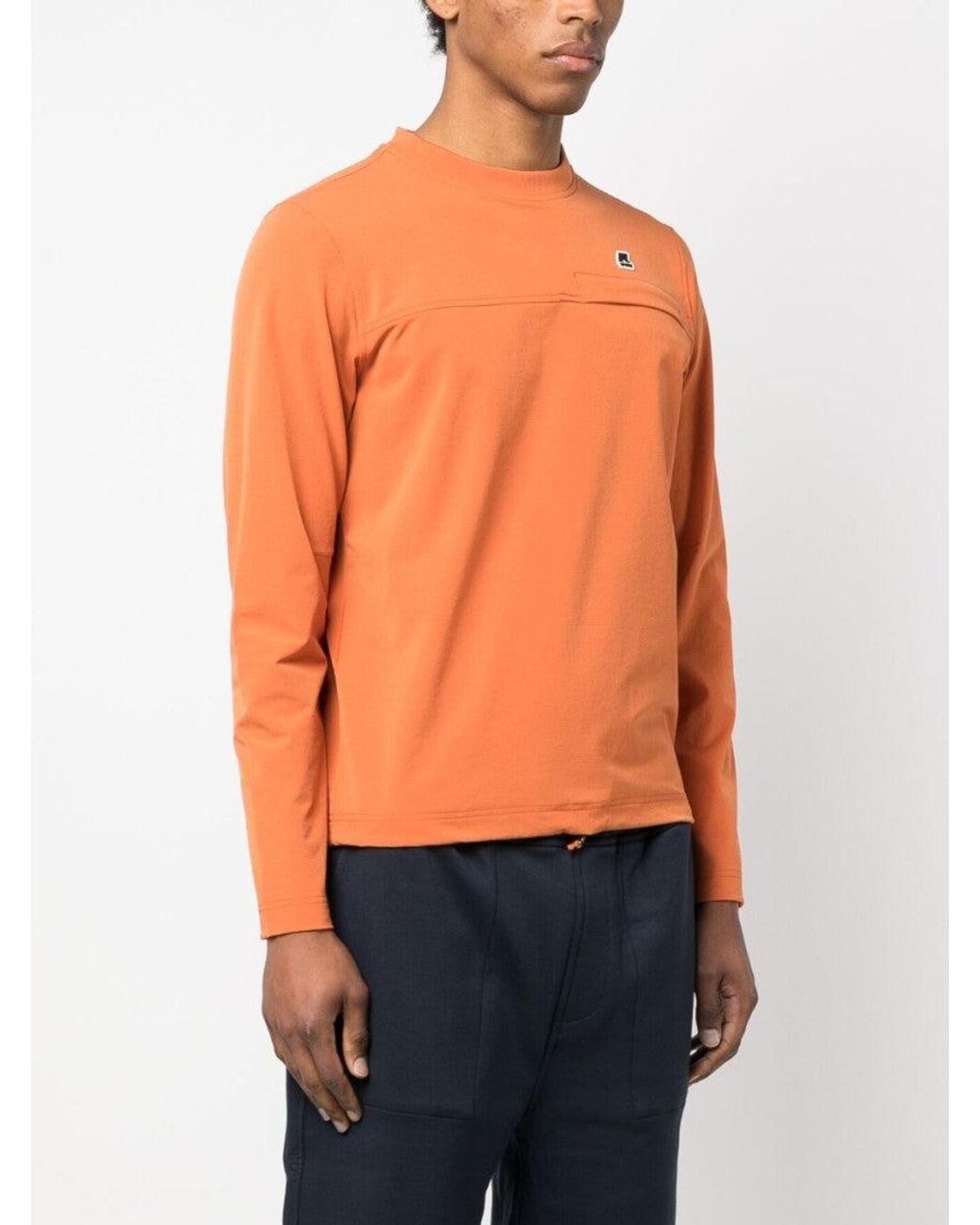 K-Way Orange Logo Crewneck Sweatshirt for men