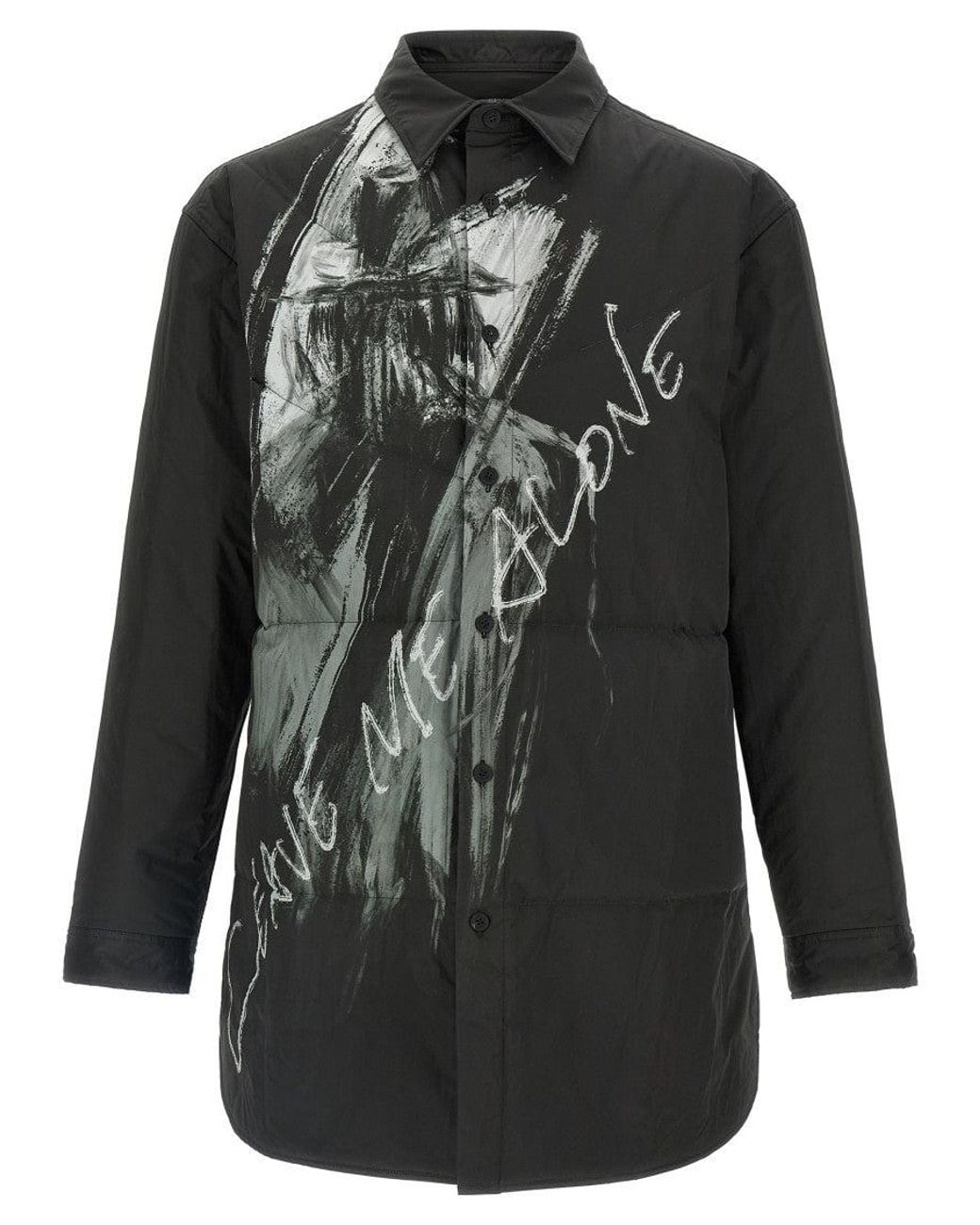 Yohji Yamamoto Black Padded Overshirt for men