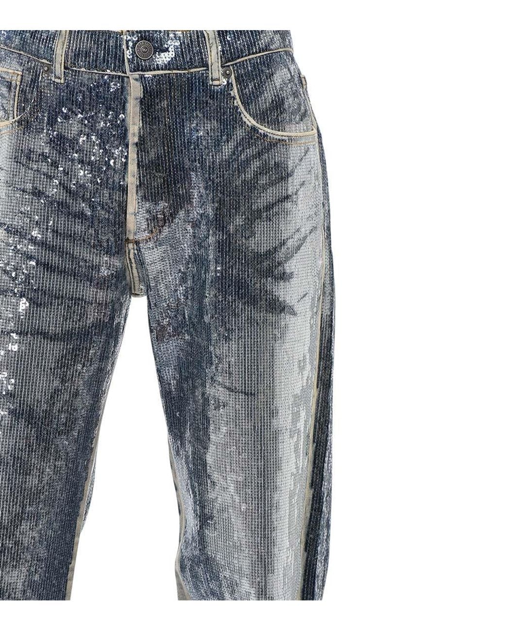 DIESEL Blue Loose Mid Rise Jeans