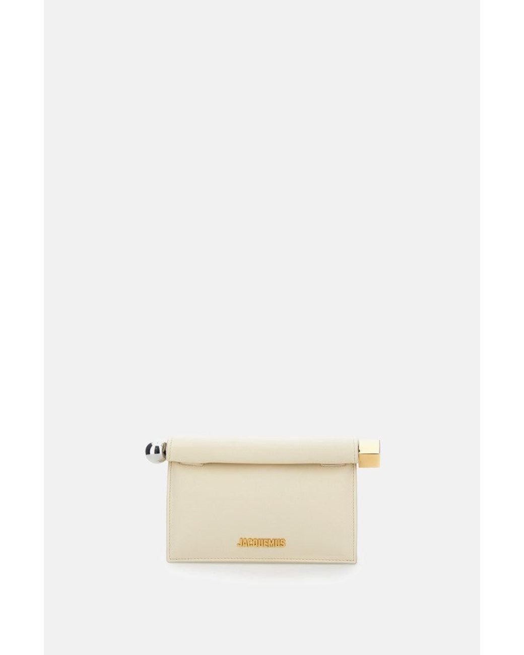 Jacquemus Natural Ivory Rond Carre Clutch