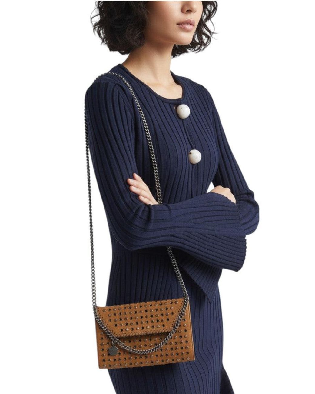 Stella McCartney Brown Falabella Small Crossbody Bag