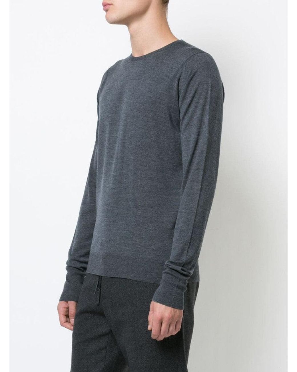 John Smedley Blue Dark Maglia Sweaters for men