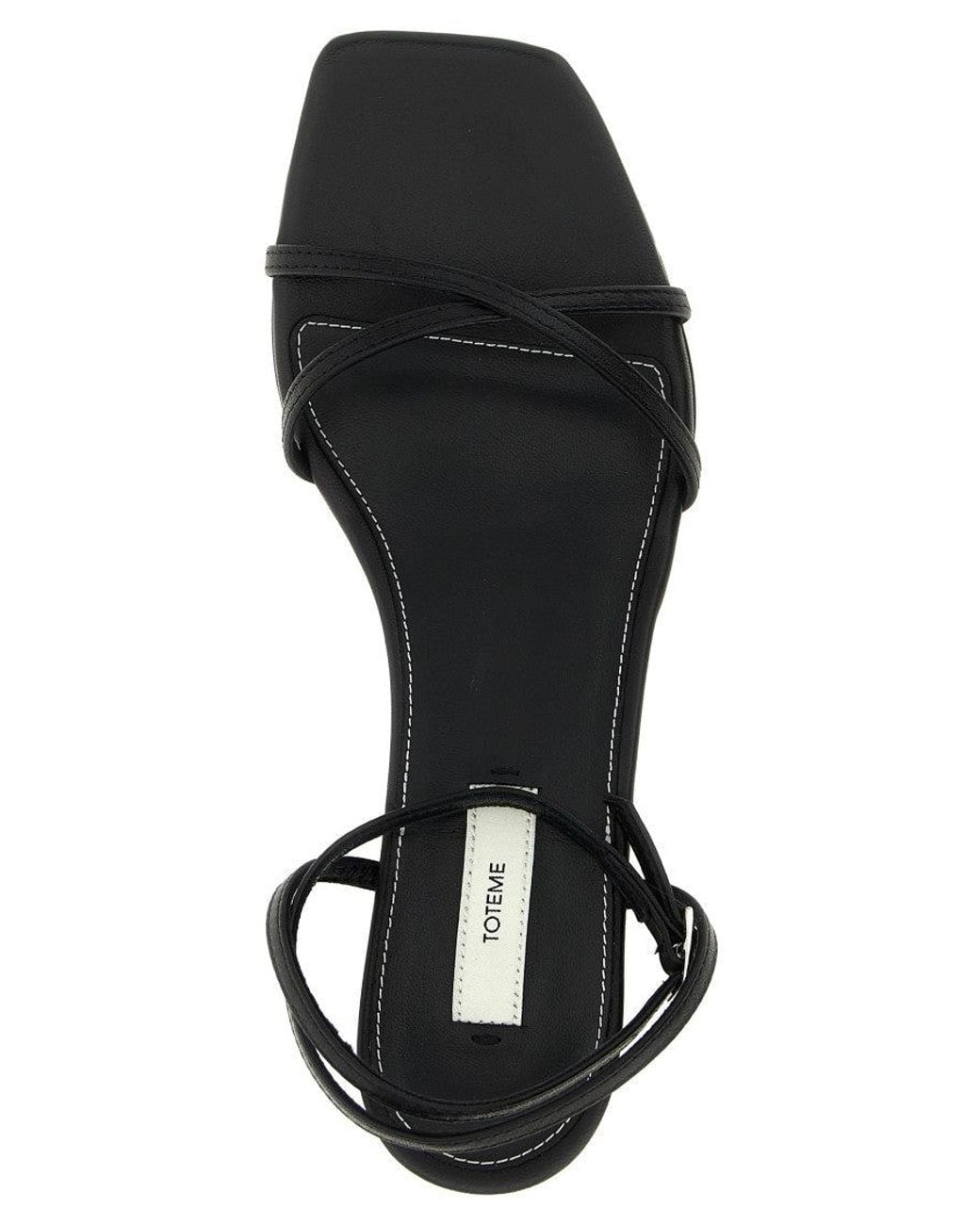 Totême  White Leather Crossover Sandals