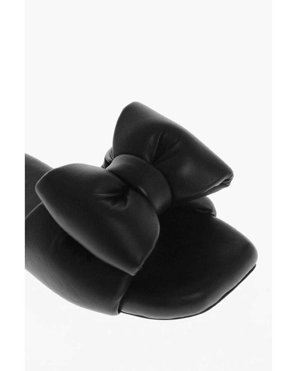 Off-White c/o Virgil Abloh Black Bow Leather Sandals