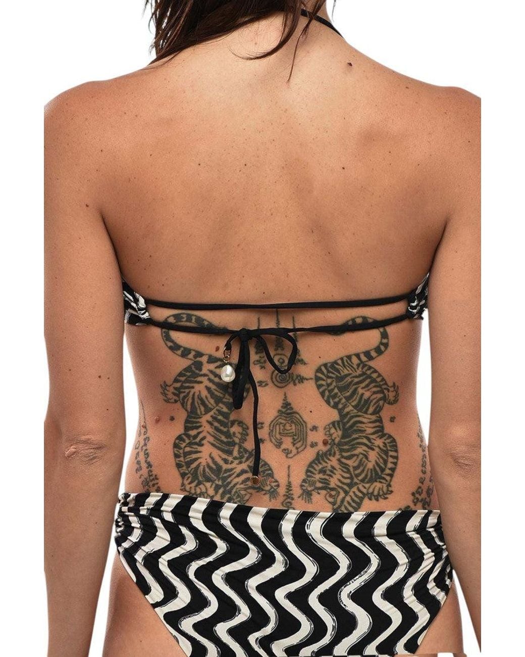 Stella McCartney Black Graphic Swimwear