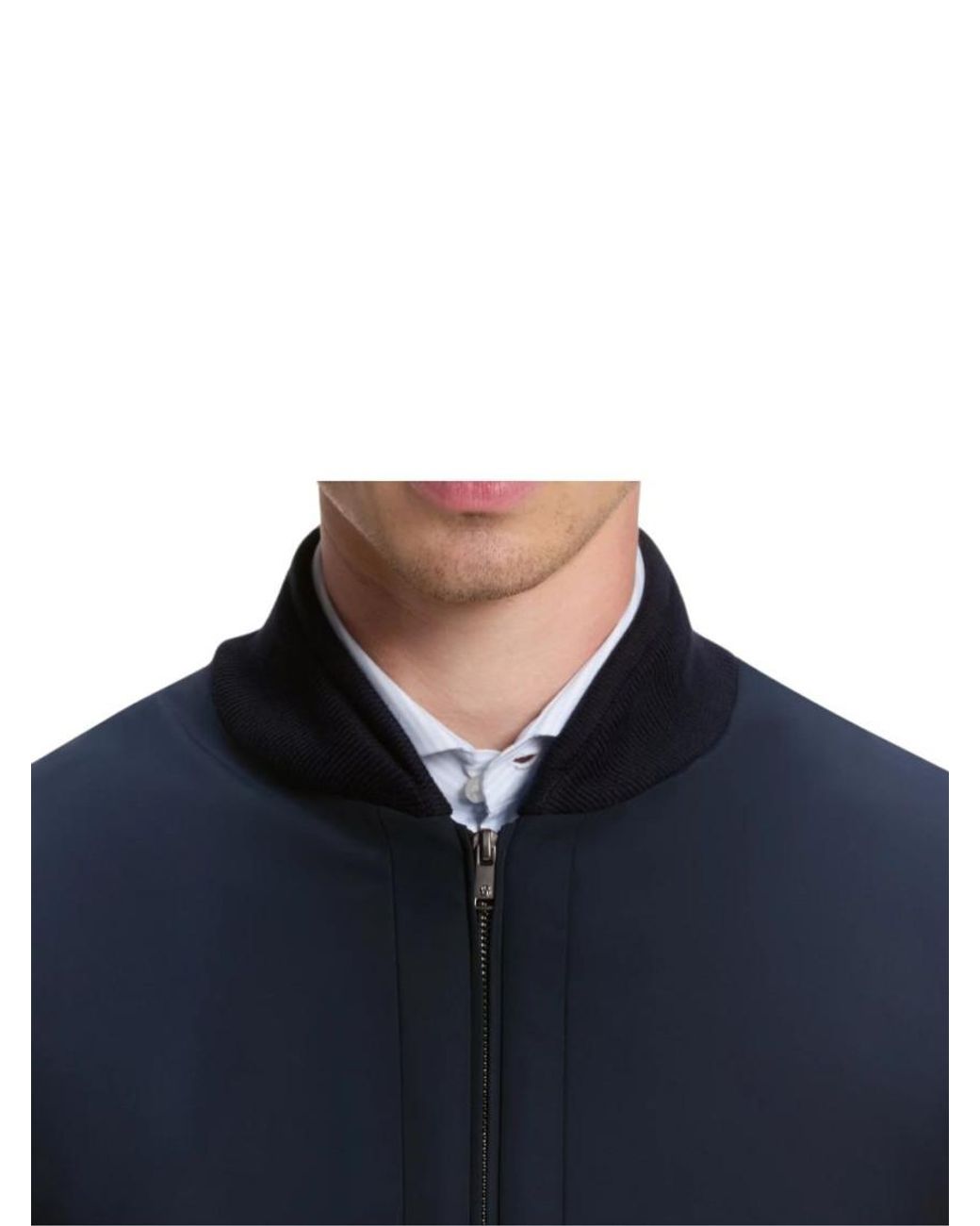 Boss Blue Solid Bomber Jackets for men