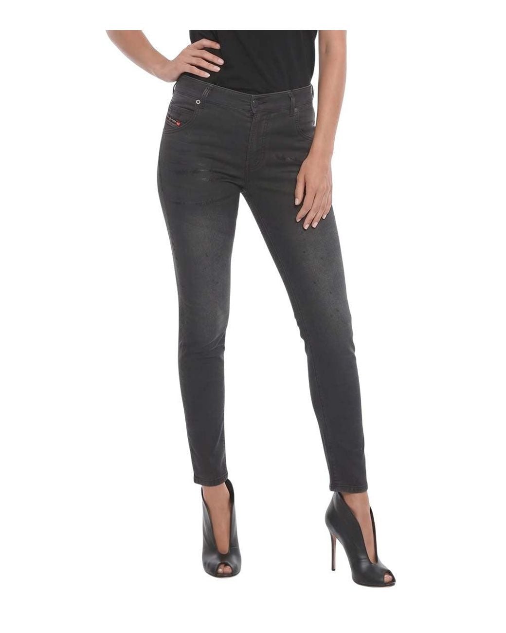 DIESEL Black Skinny High Rise Jeans