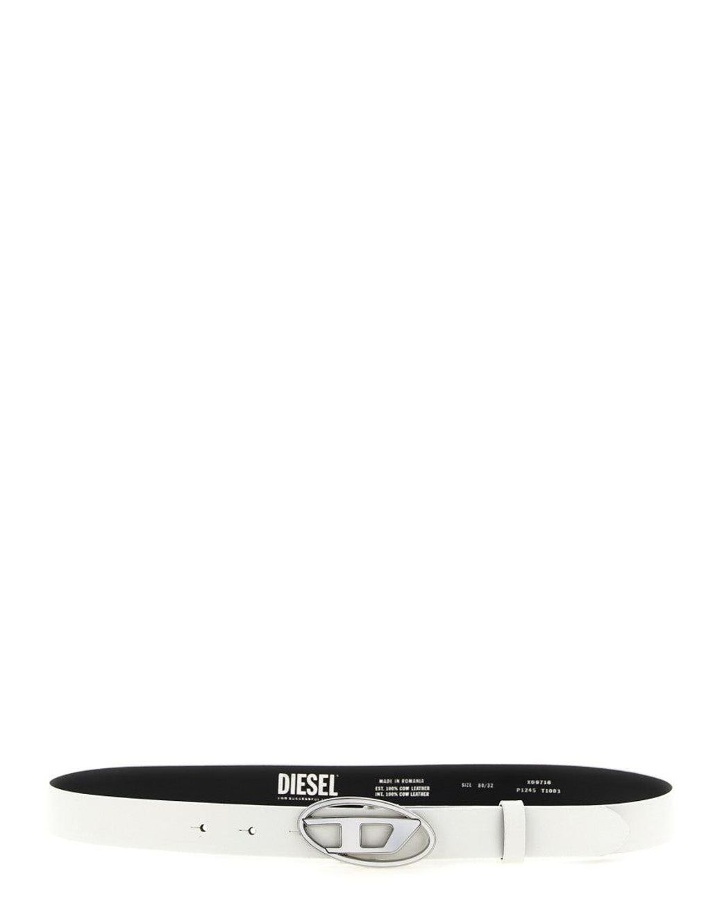 DIESEL White 'B-1Dr 25' Belt