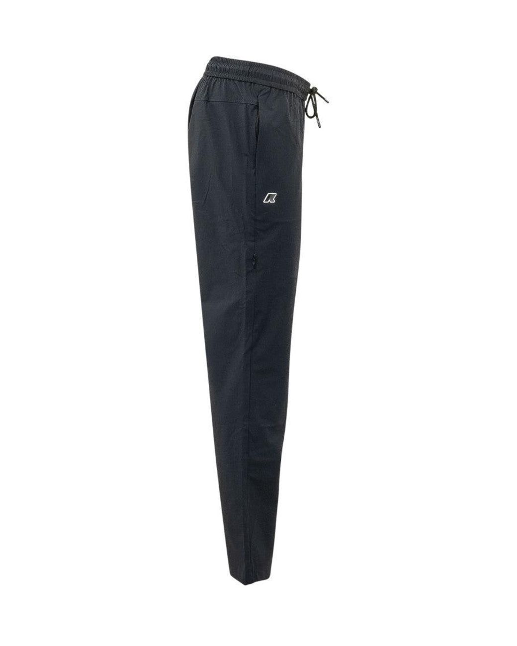 K-Way Blue Dark Straight Drawstring Pants for men