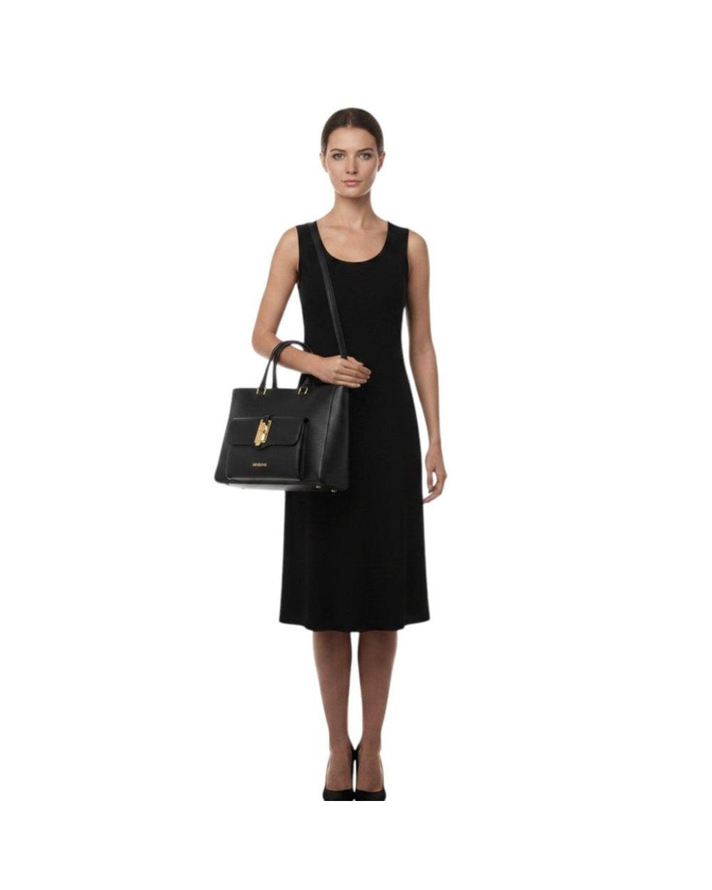 Love Moschino Black Logo Large Tote